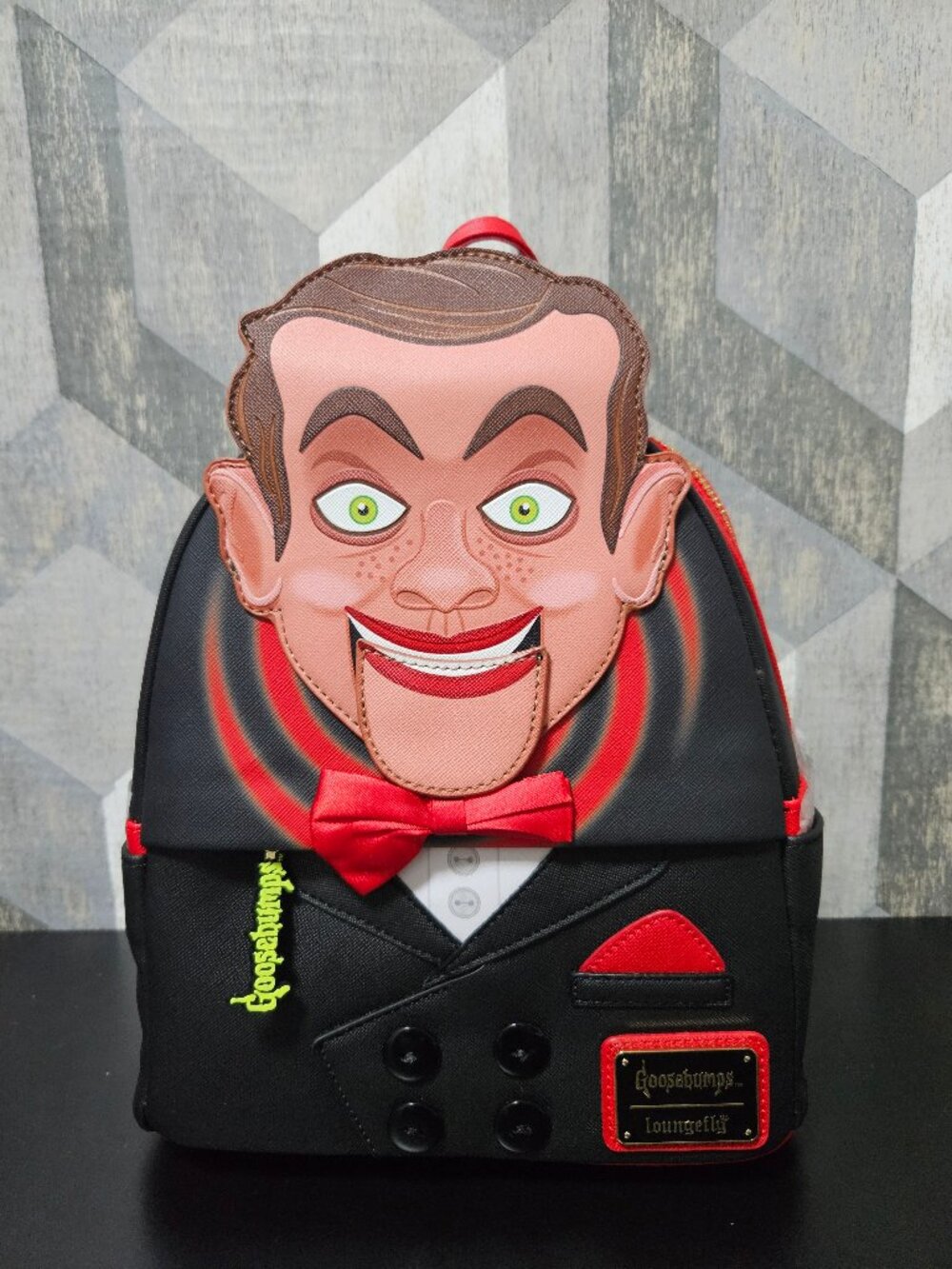 NWT Loungefly Goosebumps Slappy Dummy Glow Dark Cosplay Mini Backpack GSBBK0001